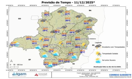 Pancadas de chuva para esta quinta-feira em todo Sudeste