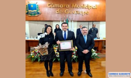 Delegado Regional recebe título de Cidadão Guaxupeano