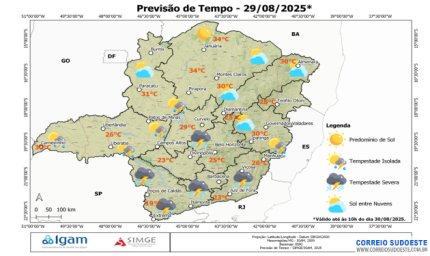 Pancadas de chuva atingem boa parte do Sudeste, nesta sexta-feira (29)