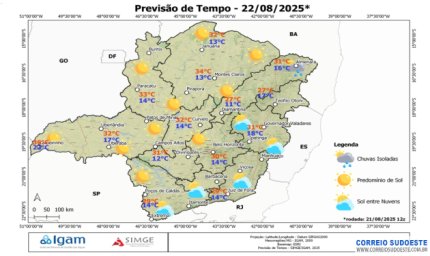 Calor e tempo firme predominam no Sudeste