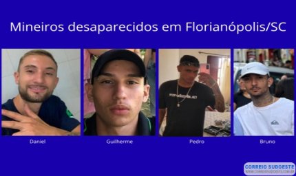 Internautas podem ajudar na localização de jovens guaxupeanos desaparecidos em SC
