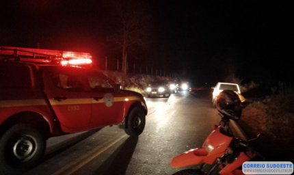 Acidente de moto na estrada da Pratinha