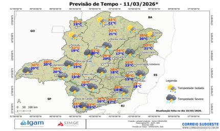 Aviso Vermelho do Inmet: Minas sob grande perigo de temporais nesta quarta-feira