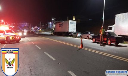 Polícia Rodoviária colaborou na fiscalização durante show em Guaxupé