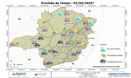 Quarta com alerta de chuvas intensas no Sudeste