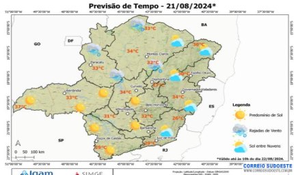 Minas e SP têm previsão de onda de calor