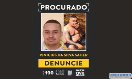 Polícia Civil de Guaxupé divulga foto de procurado indiciado por tentativa de feminicídio