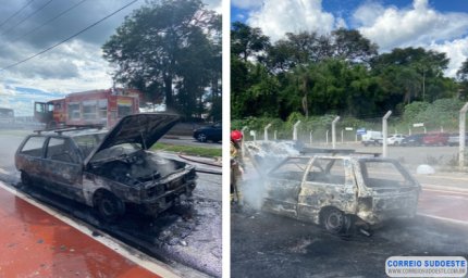 Bombeiros de Guaxupé atuam novamente em incêndio veicular