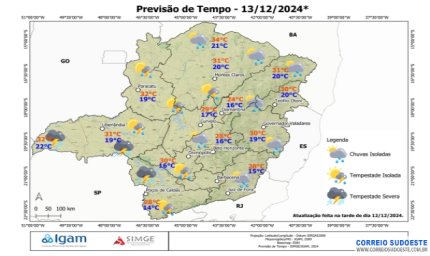 Sexta-feira com previsão de tempestades