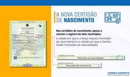 Novos modelos de certidão civil serão utilizados a partir de janeiro de 2025