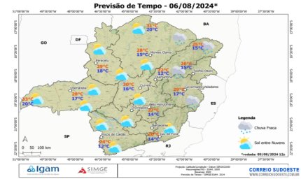 Previsão do Tempo: baixa umidade em grande parte de Minas e SP