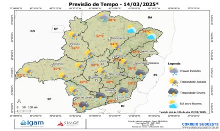 Chuvas intensas e calor marcam a sexta-feira no Sudeste