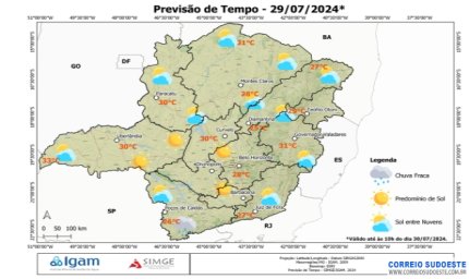 Tempo seco e ensolarado prevalece nos estados do Sudeste