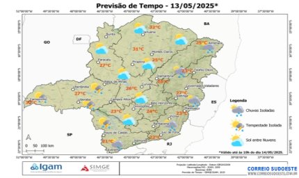 Previsão de tempestades no Sul de Minas nesta terça-feira