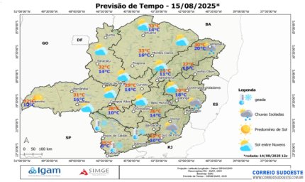 Sol predomina e ar seco mantém tempo firme no Sudeste nesta sexta-feira (15)