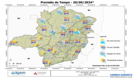 chuvas voltam a atingir Sudeste brasileiro nesta sexta-feira (20)
