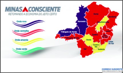 GOVERNO CRIA ONDA ROXA NO MINAS CONSCIENTE E DECRETA FECHAMENTO EM DUAS REGIÕES DO ESTADO