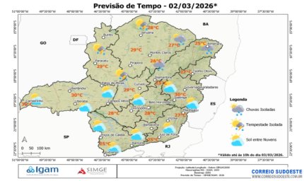 Sol vai predominar nesta segunda-feira