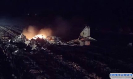 AERONAVE QUE CAIU TRANSPORTAVA DROGAS