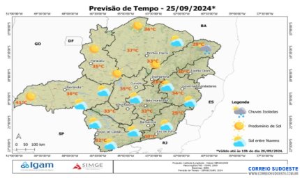 Tempo seco marca a quarta-feira no Sudeste
