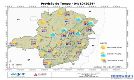 Sudeste registra chuvas em algumas áreas da região, nesta sexta-feira (4)