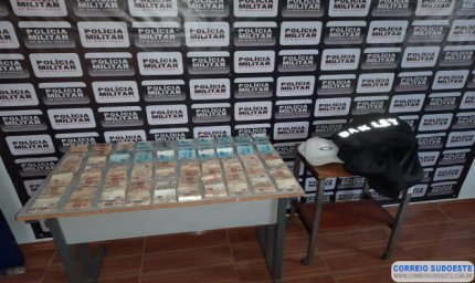 PM prende assaltante em Guaranésia e recupera dinheiro