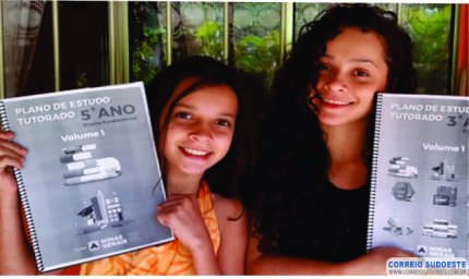 PLANOS DE ESTUDOS TUTORADOS (PETS) SÃO ENTREGUES AOS ALUNOS DA REDE ESTADUAL QUE NÃO TÊM ACESSO AOS MEIOS VIRTUAIS