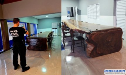 Polícia Civil recupera mesa de luxo e prende suspeito de receptação em desdobramento da Operação “Contra Golpe”