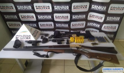 PM LOCALIZA E APRENDE ARMAS DE FOGO EM OPERAÇÃO NA ZONA RURAL