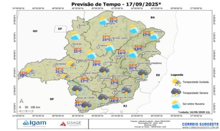 Região Sudeste segue com previsão de chuvas