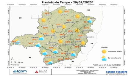 Tempo firme predomina no Sudeste nesta segunda-feira (29)