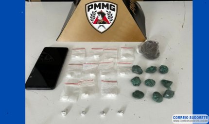 Crack, cocaína e maconha: Polícia Militar prende homem por tráfico em Guaxupé