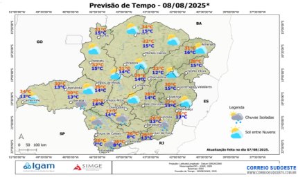 Previsão do Tempo: Sexta-feira de Estabilidade na Região Sudeste com Alerta para Chuvas em São Paulo