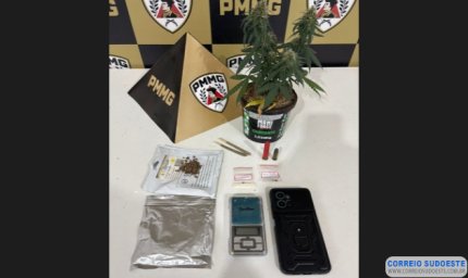 PM vai socorrer mulher que estava trancada em casa e descobre plantio de maconha em Guaxupé