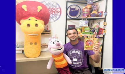 Produtor e YouTuber de Poços de Caldas conquista prêmio com o universo infantil O Mundo de Rhino