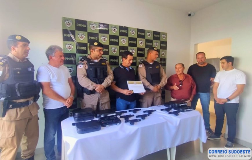 PM de Muzambinho recebe pistolas para reforçar segurança
