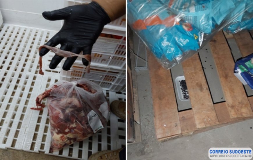 Procon prende gerente de supermercado em flagrante e apreende meia tonelada de carne imprópria para o consumo