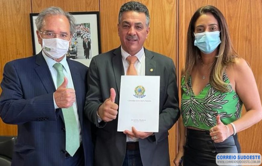 DEPUTADO EMIDINHO MADEIRA SE REÚNE COM MINISTRO PAULO GUEDES