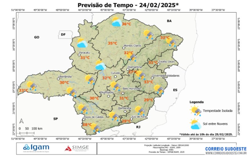 Previsão do tempo: calor e chuva intensa