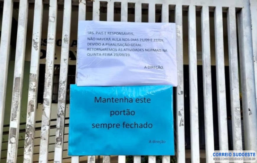 Paralisação da educação em MG continua e escolas devem seguir fechadas na quarta
