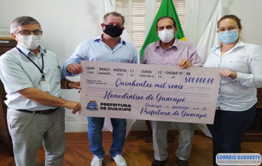 Prefeitura repassa R$500 mil para o Centro Regional de Hemodiálise da Santa Casa de Guaxupé