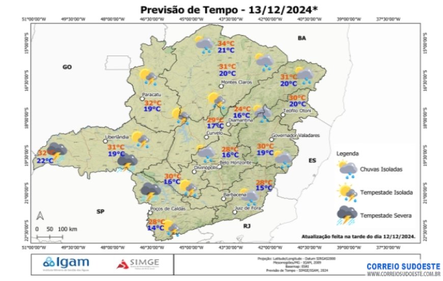 Sexta-feira com previsão de tempestades