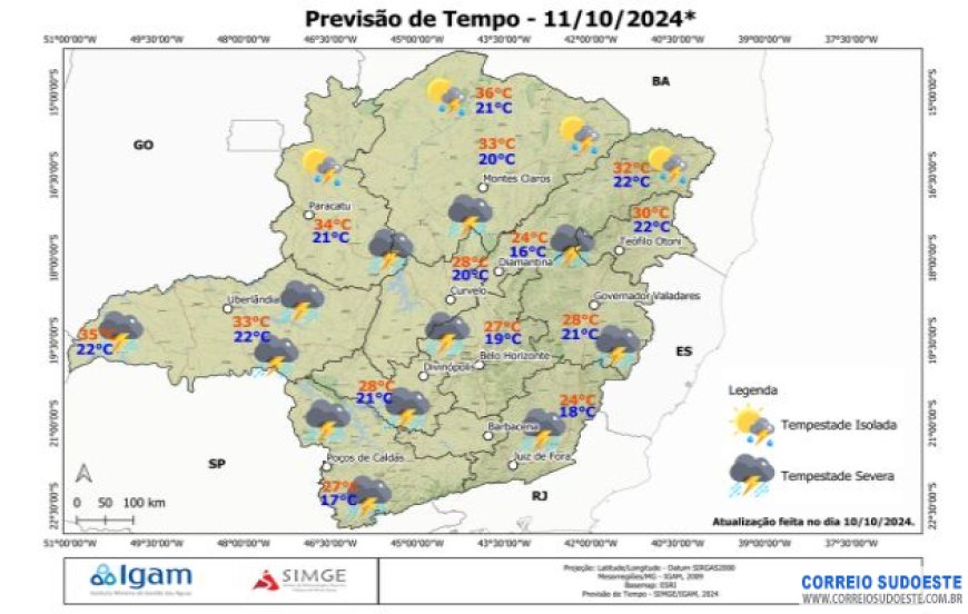 Sudeste: sexta-feira terá chuva em quase toda a região