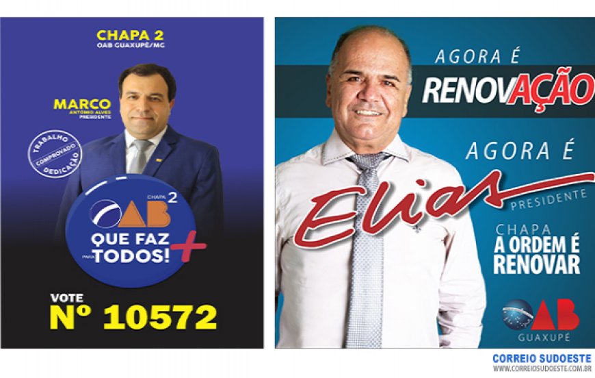 DUAS CHAPAS DISPUTARÃO A ELEIÇÃO DA OAB NO SÁBADO