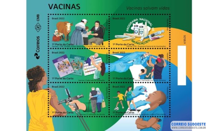 Correios enaltece importância da vacina através de selos comemorativos