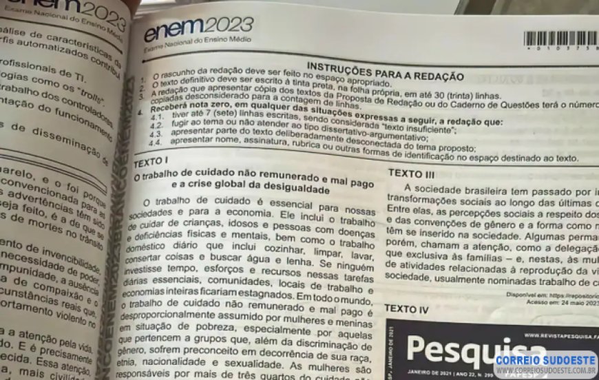 Enem: cartilha de redação é divulgada