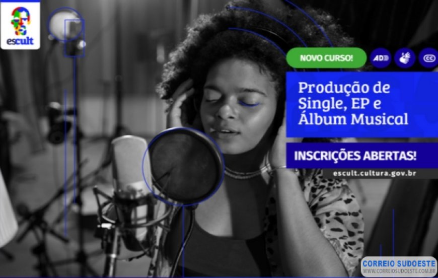Curso gratuito vai ensinar como produzir um single, EP e álbum musical