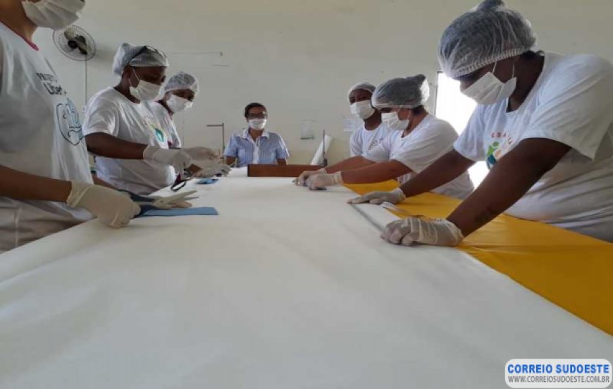 MÃO DE OBRA PRISIONAL REFORÇA PRODUÇÃO DE MÁSCARAS