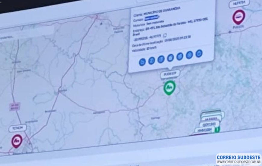 Prefeitura de Guaranésia implanta sistema de rastreamento na frota municipal