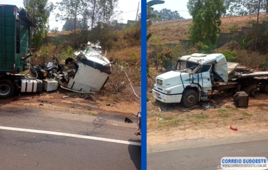 Motorista morre após colidir de frente com caminhão na rodovia para Muzambinho
